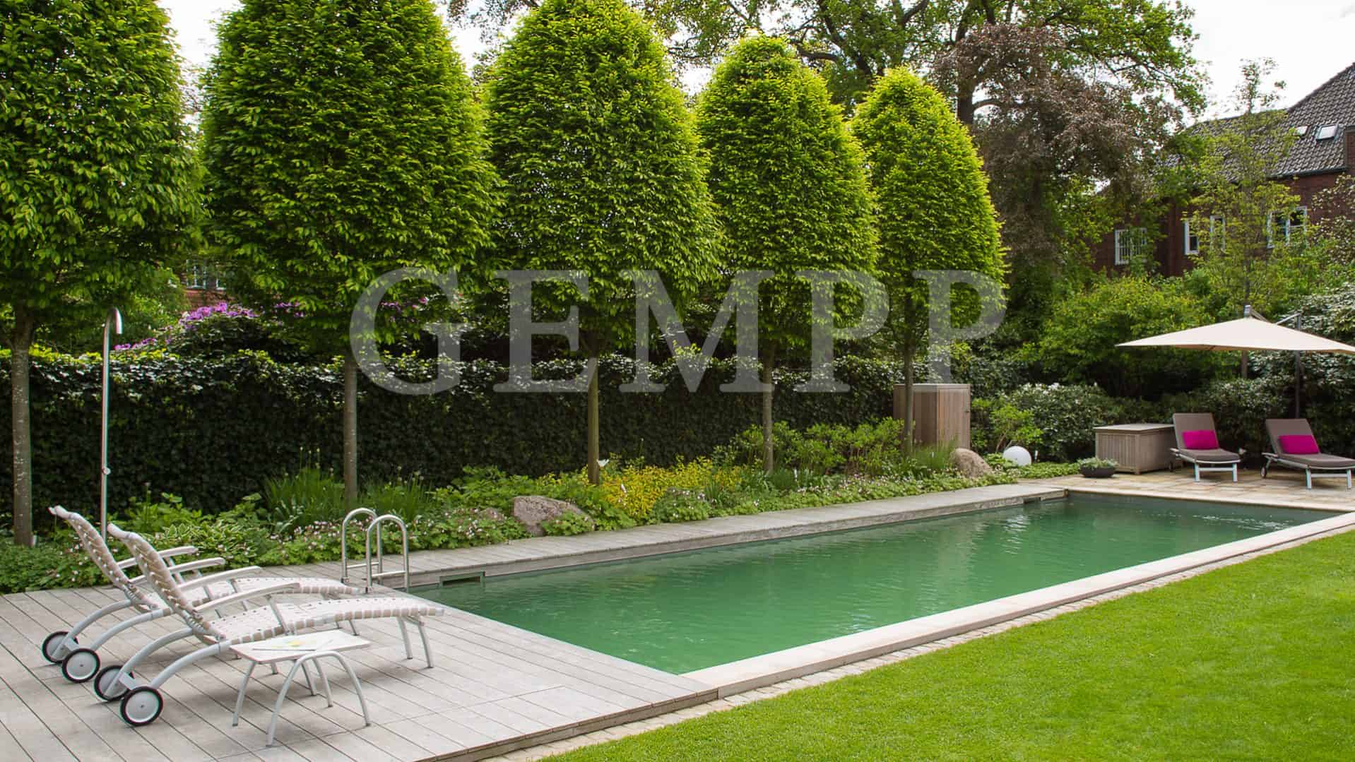 Privatgarten Mit Schwimmteich Moderne Gartengestaltung Hamburg