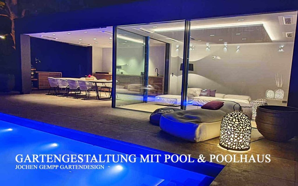 hochwertige moderne Poolhäuser für den Garten