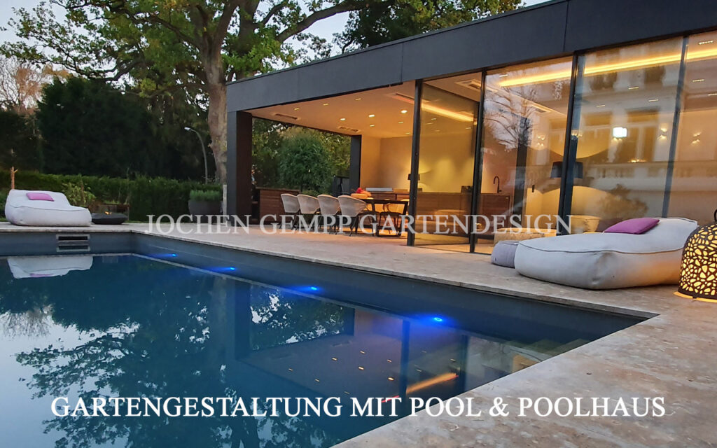 Gartengestaltung mit Pool Landschaftsarchitekten in Hamburg Othmarschen