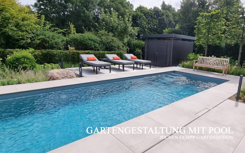 moderne Gartengestaltung mit Pool Pinneberg