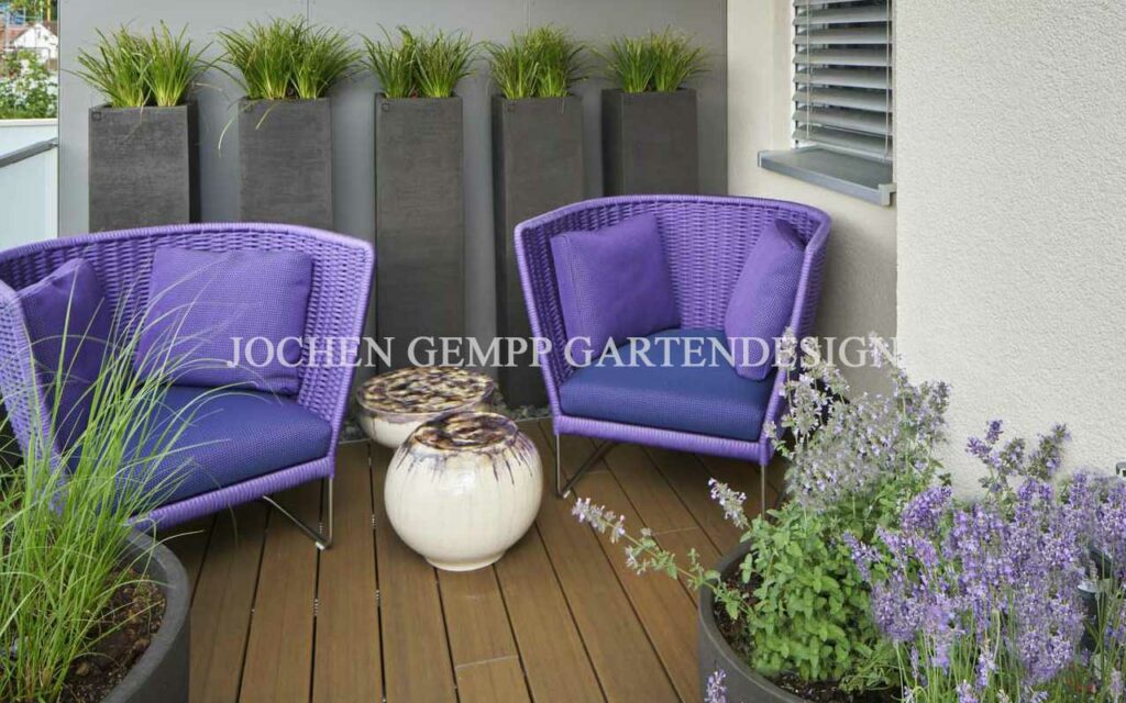 Dachterrasse Pflanzgefäße