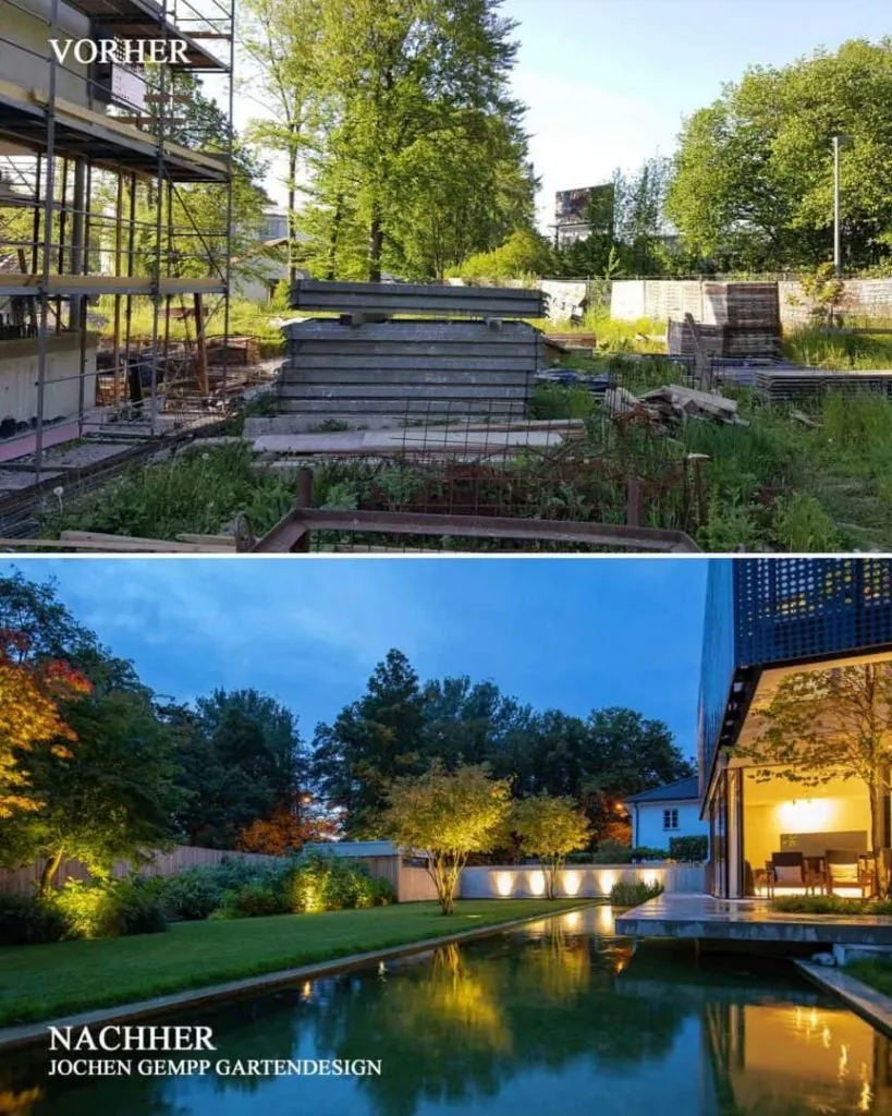 vorhher nachher bilder garten dachterrassengestaltung München